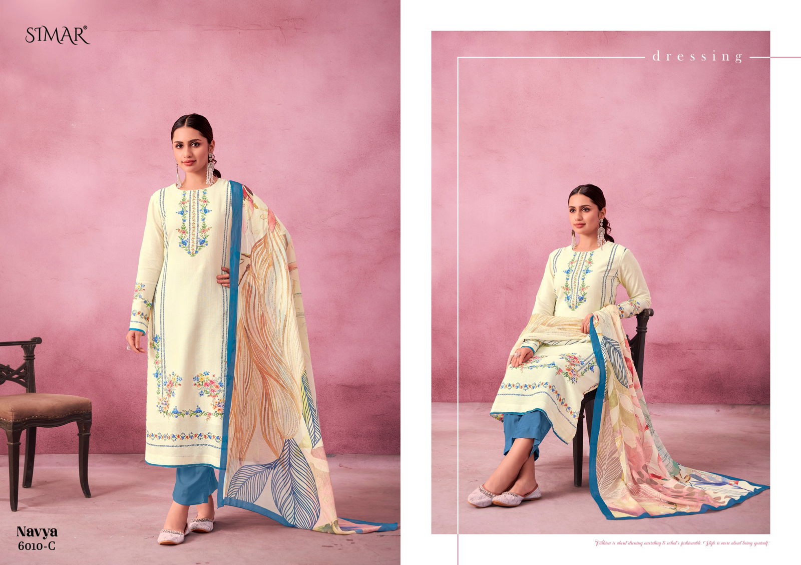 Navya By Glossy Linen Cotton Printed Dress Material Orders In India